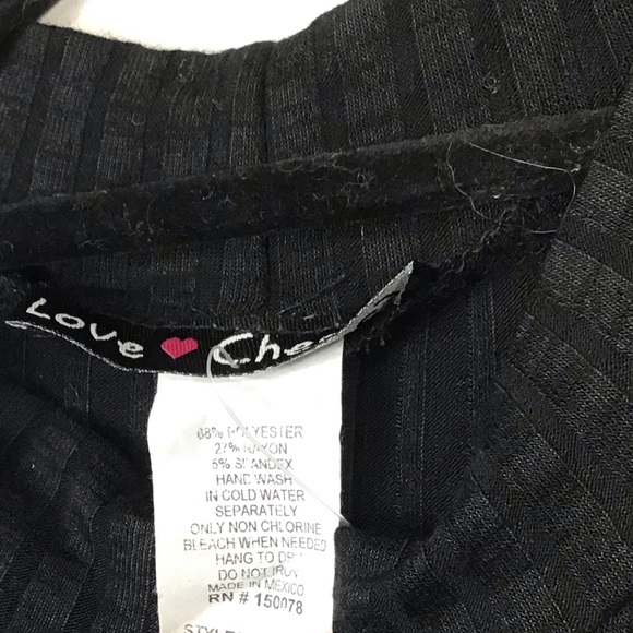 Black High Neck Ribbed Cold Shoulder MIDI Pencil Dress~S - Picture 9 of 9